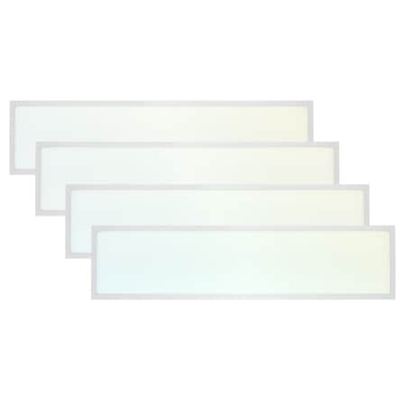 Luxrite 1x4 FT Prismatic LED Panel Lights 3CCT 4000K-6500K 30/35/40W Up to 5000LM 0-10V Dimmable DLC, 4PK LR24255-4PK